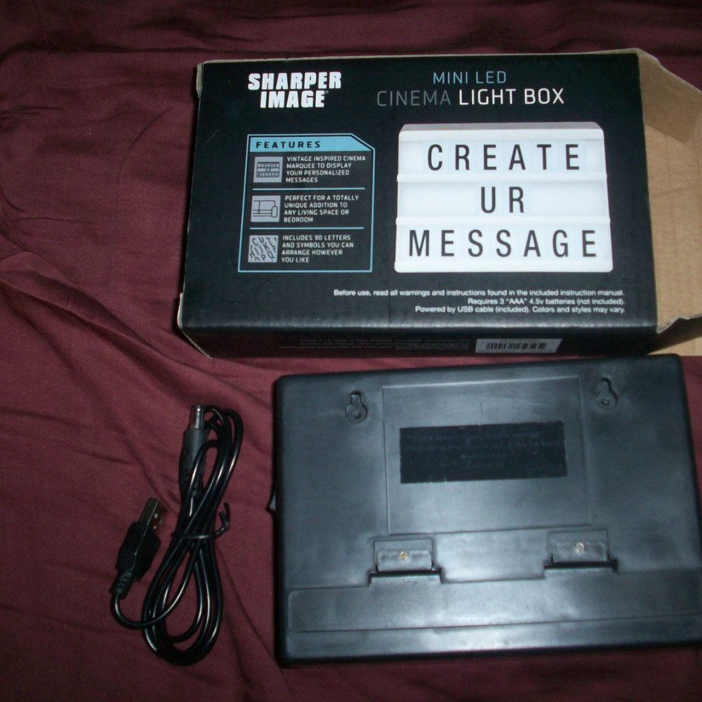 Sharper Image Mini Led Cinema Light Box REPLACEMENT UNIT ONLY no Letters